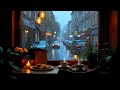 Rainy Café Night Ambience ☕ Calm Piano Music to Help You Fall Asleep