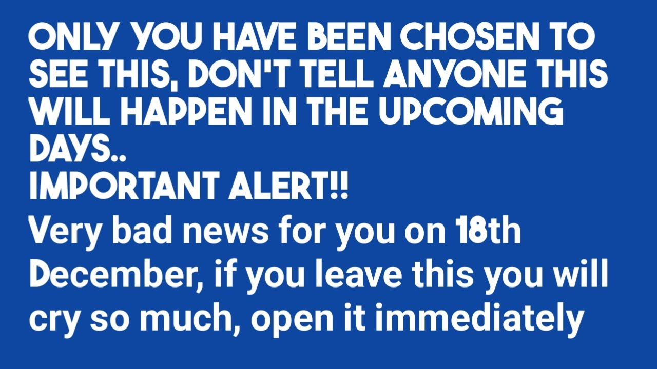 Only you have been chosen to see this don t tell anyone this will