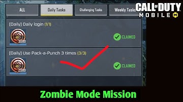 Use Pack-a-Panch 3 times | Mission Complete | Zombie Mode |Cod Mobile |@minus8gaming