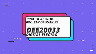 PW2 DEE20033 BOOLEAN OPERATIONS (THINKERCAD)