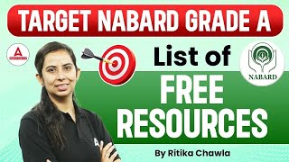 Free Resources List for NABARD Grade A 2024 | NABARD Grade A 2024 Preparation | By Rittika Chawla