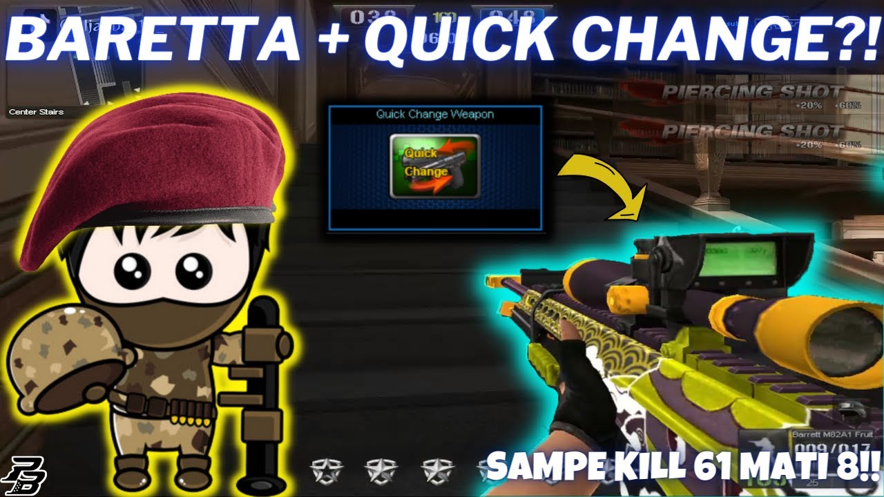 RATAIN TRAINING SERVER PAKE BARRETT M82A1!? LANGSUNG KILL 61 CUYY!! // Gameplay Point Blank Zepetto