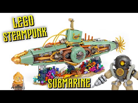 Motorized LEGO Steampunk Submarine!