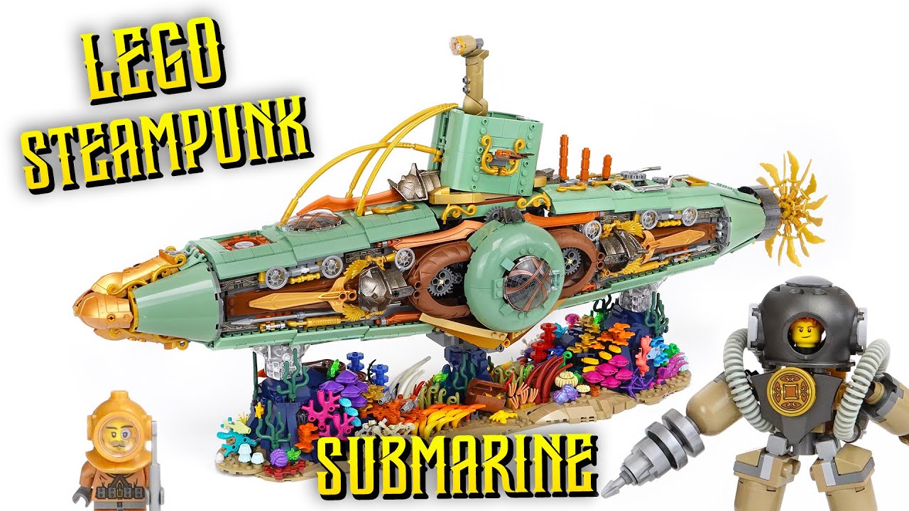 Motorized LEGO Steampunk Submarine!