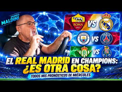 ROMA VS REAL MADRID, MANCHESTER CITY VS PSG, BETIS VS PORTO... MY CHAMPIONS LEAGUE PREDICTIONS.