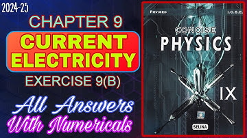 Current Electricity | Exercise9 B | Class 9 Physics | Chapter 9 |All Answers  |2024-25