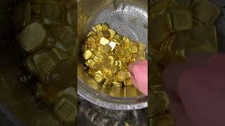 How were large-denomination gold coins made in ancient China?