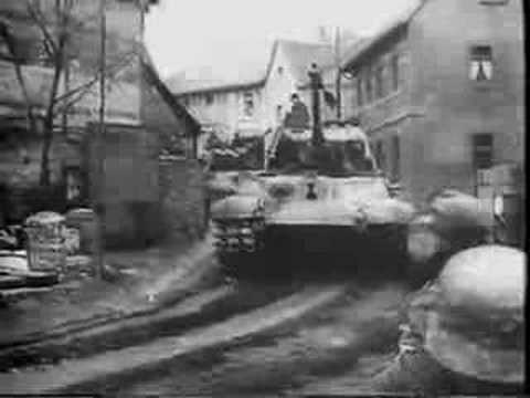 King Tiger II passing through Tondorf - Battle of the Bulge
