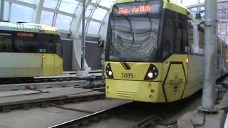 Manchester 3089@3073 Passing at Victoria station 26 3 22.NEIL HAYTON RAILWAY MEMORIES.