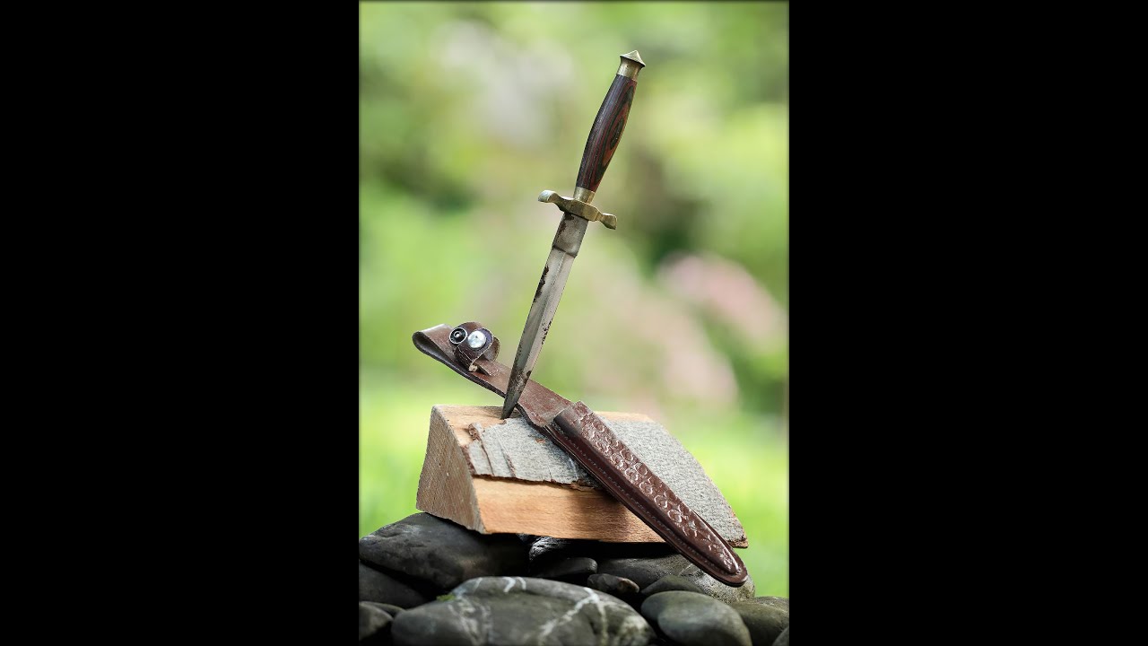Vintage Rusty Stiletto With Sheath.