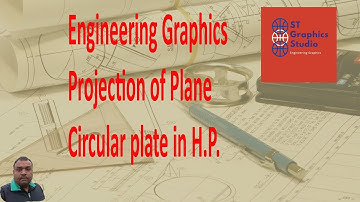 Circular Plate On H P | 01 |  Projection of Plane | ST Graphics Studio
