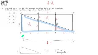 DSE maths core 2016 paper2 #20 area ratio
