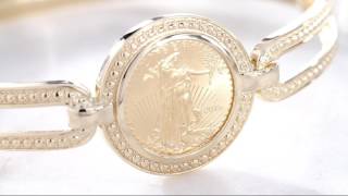 14K22K D Liberty Coin Bangle Bracelet On Qvc