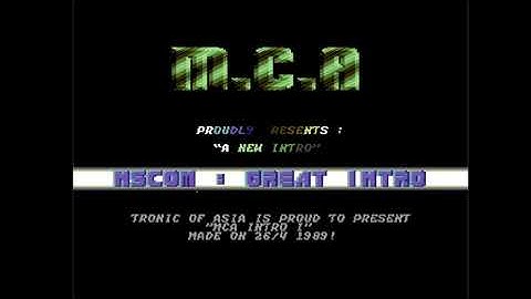 C64 Intro: MCA Intro 1 by Asia 1989