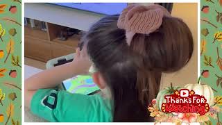 Autumn/Fall Hair Series | Half Up Messy Bun | Mariella’s Mane Magic 