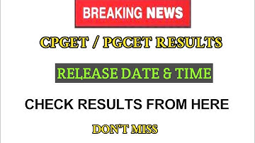 pgcet or cpget 2021 Results release date & time| check out rank card from this site| bhuwantv