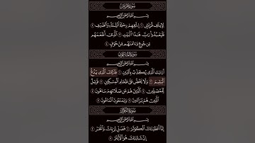 سورة قريش سورة الماعون سورة الكوثر بصوت / ياسر الدوسري