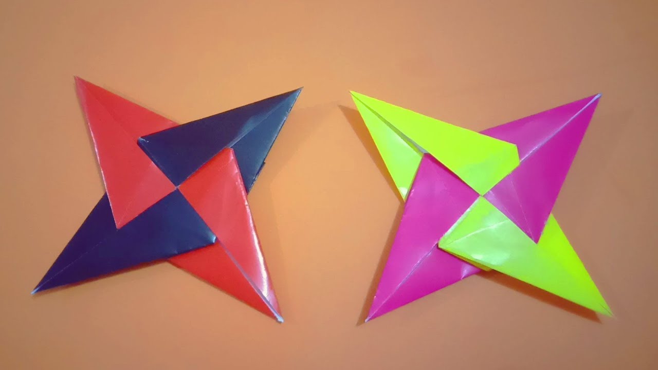 Cara Buat Origami Shuriken Ninja Bintang 4 ver 7 YouTube