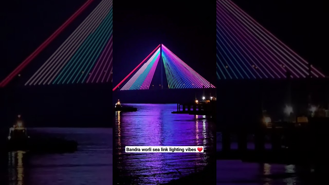 Bandra Worli Sea Link Lighting Vibes ❤️💫|