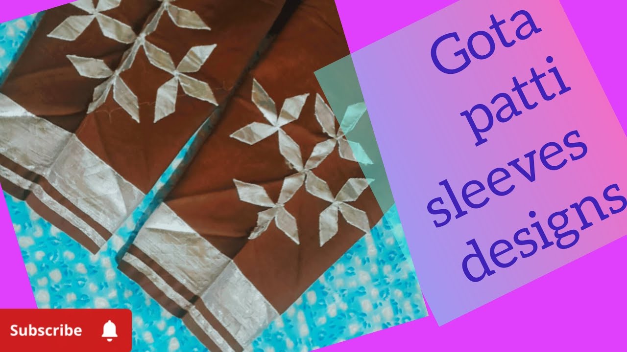 Gota patti sleeves designs/gota patti embroidery sleeve design/gota patti work 
