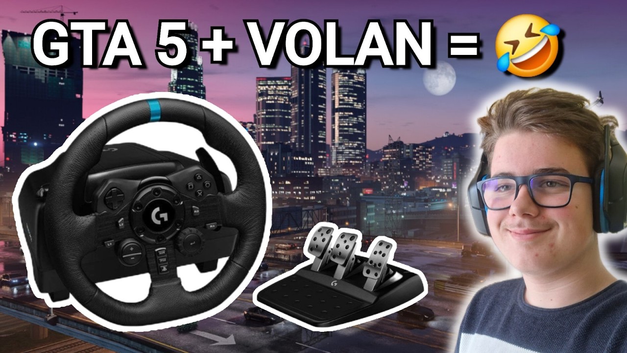 GTA 5 IGRAMO Z NOVIM VOLANOM LOGITECH G923🤣🎮 #gta #livestream