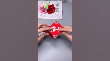 Use four red envelopes to make beautiful Lantern Festival lanterns. Come and try parent-child cr