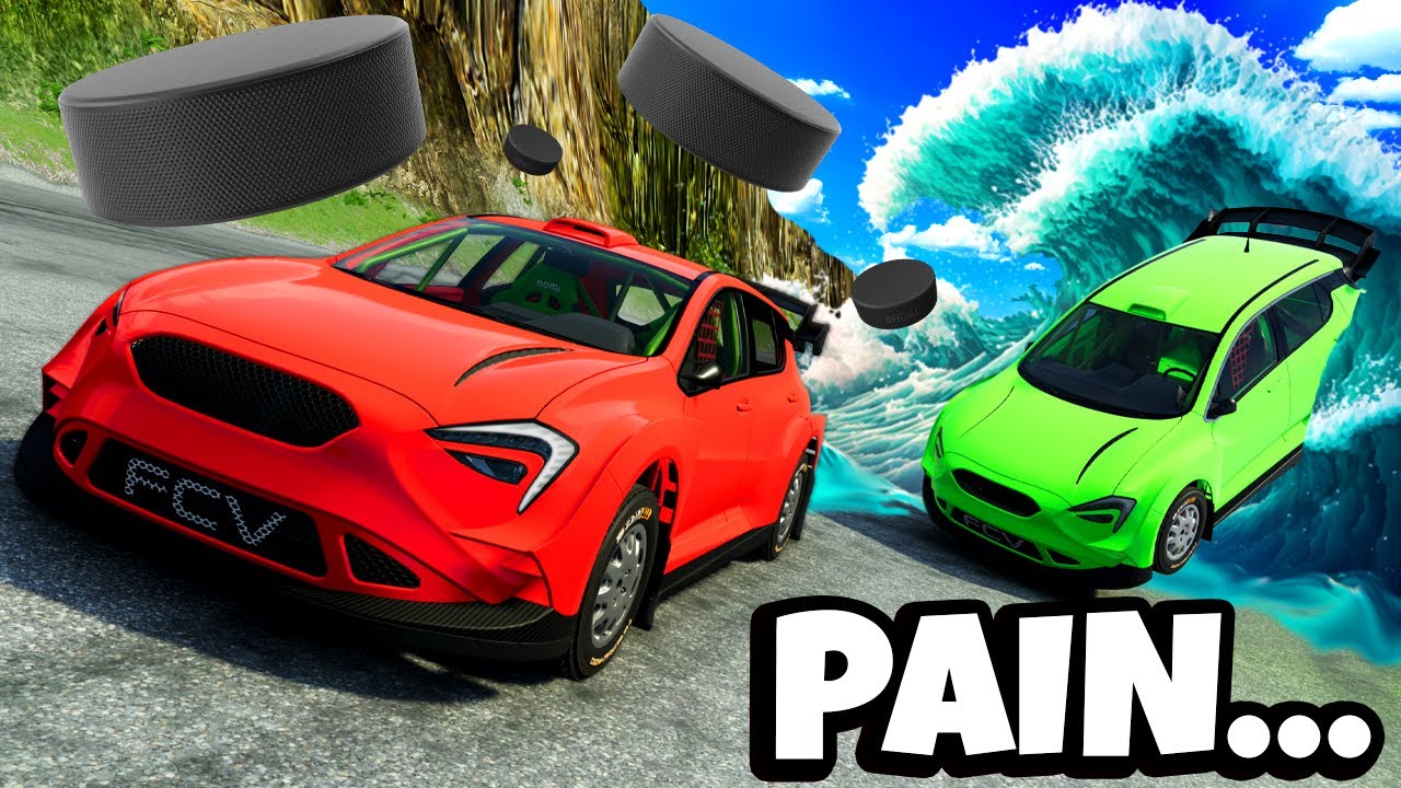Can We Survive a Puck Avalanche AND a Flood in BeamNG Drive Multiplayer?!