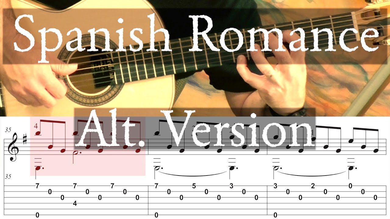 SPANISH ROMANCE Alternative Version Full Tutorial with TAB