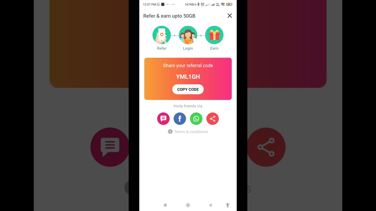 jiocloud refferal code for extra free gb