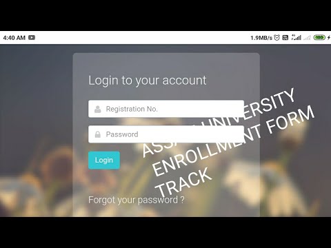 How to track Assam University enrollment form fillup?