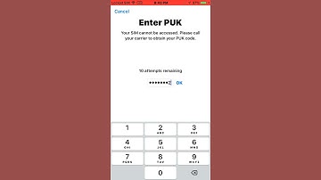iOS: PUK Code