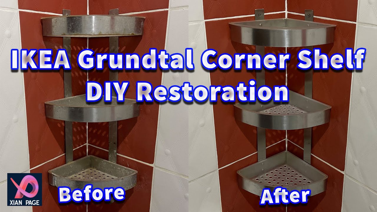 Ikea Grundtal Corner Wall Shelf DIY Restoration YouTube