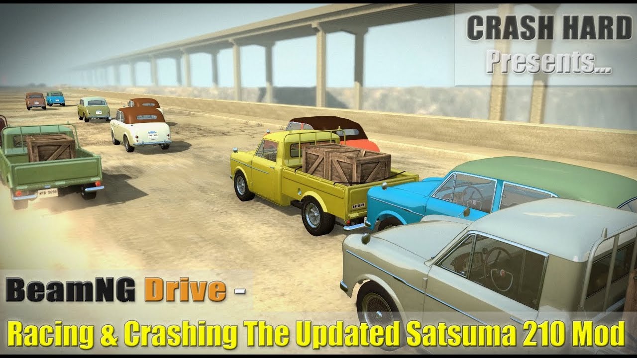 BeamNG Drive Racing & Crashing The Updated Satsuma 210 Mod YouTube