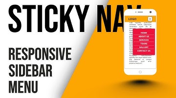 Responsive Sidebar Menu | Sticky Nav | HTML5 CSS3 & JavaScript