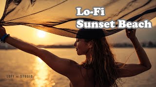 Lo Fi Sunset Beach: with ocean waves