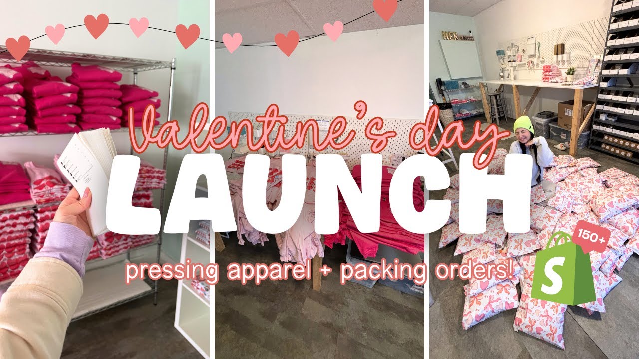 LAUNCH VLOG #1: Valentine's Day Launch + Packing Orders!
