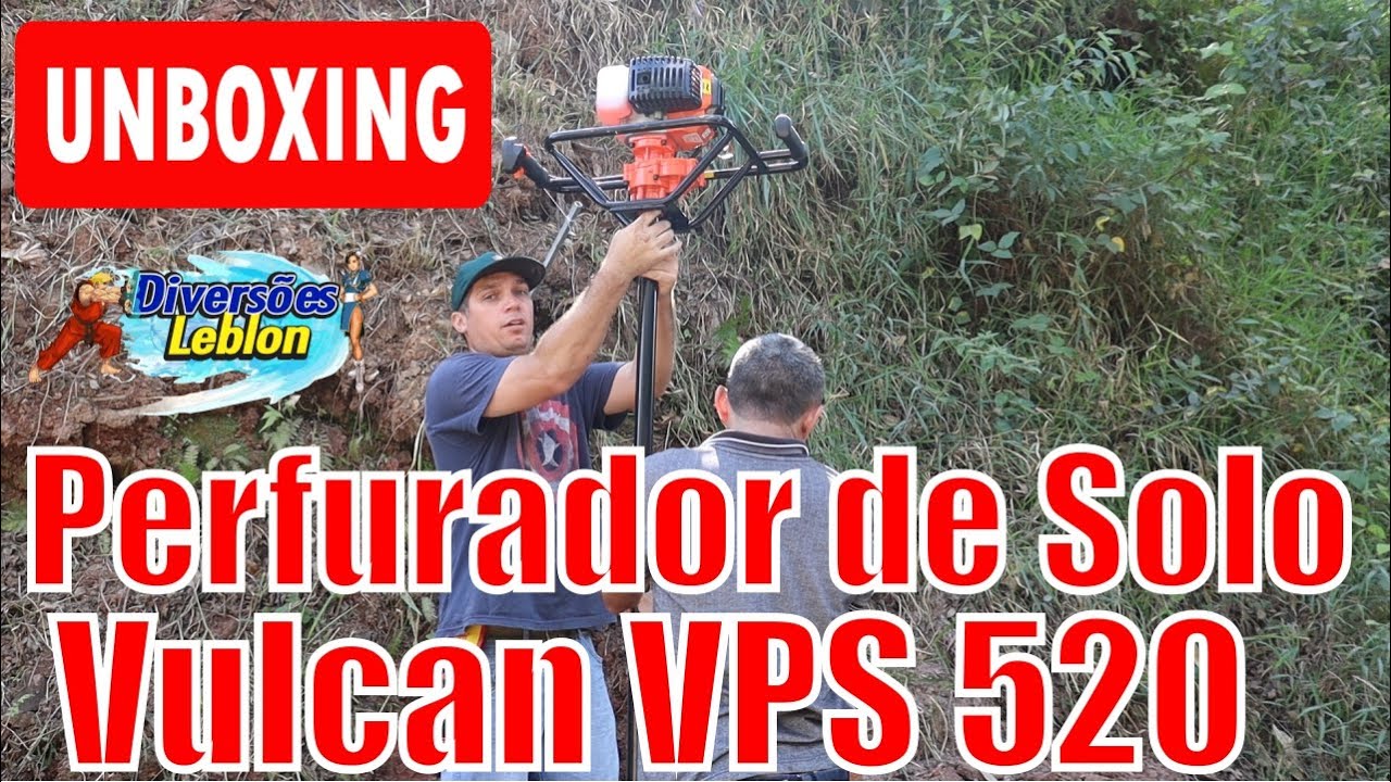 Perfurador de Solo à Gasolina VULCAN-VPS-520 Furando 1,5 Metros Com Broca  de 30 Centímetros Review