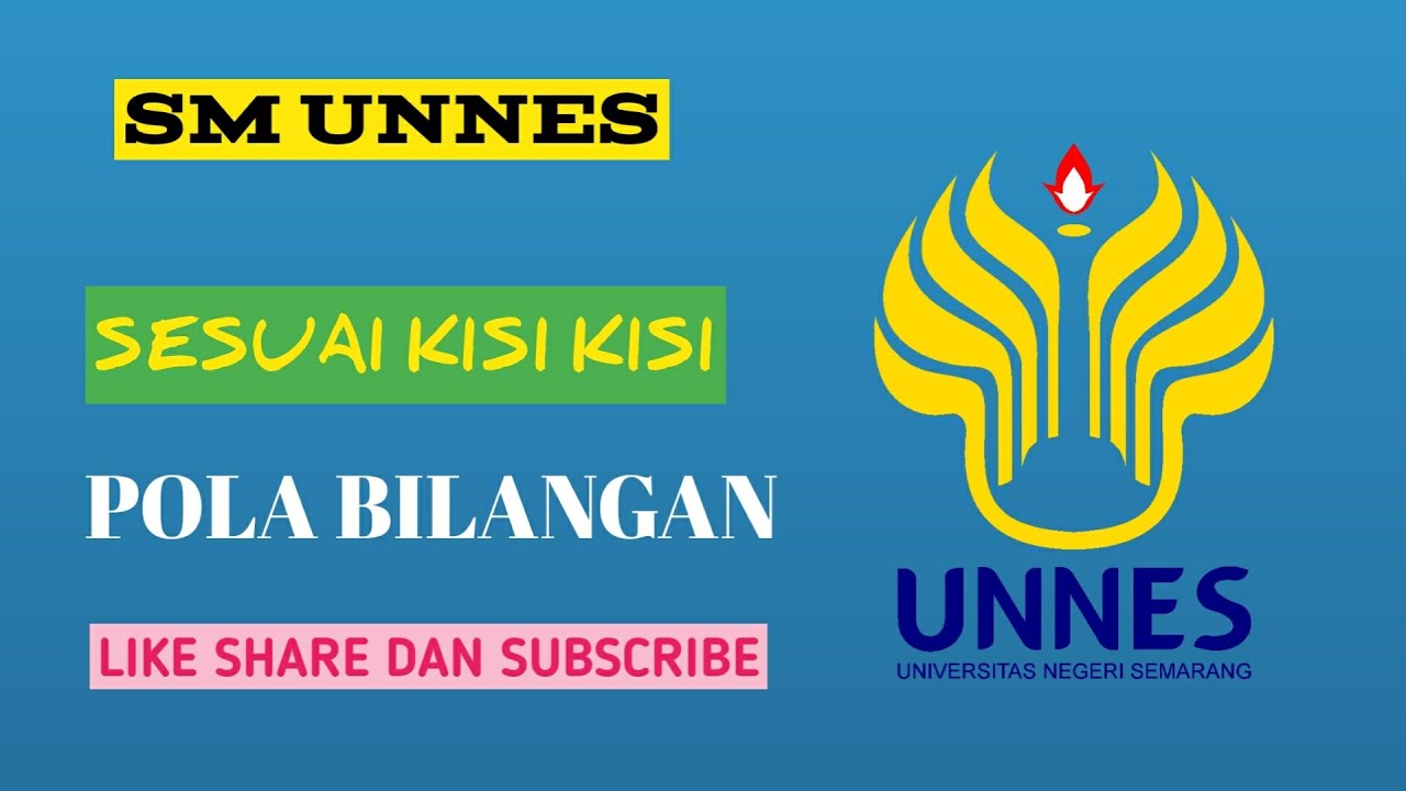 SOAL POLA BILANGAN UJIAN SELEKSI MANDIRI UNNES 2022