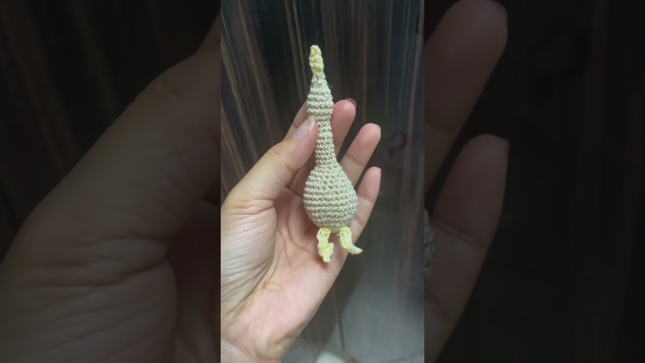 Cute duck keychain crochet 