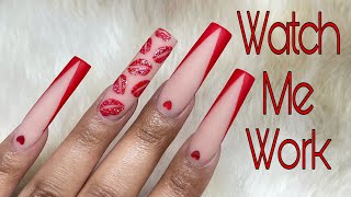 Valentine Nail Art | Not Polish XXXL C-Curve Tips