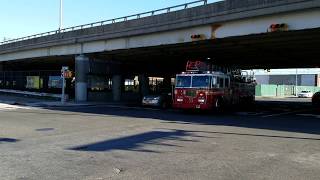 FDNY Ladder 59 Responding To A 5 Alarm Fire WIth A Spare Rig In The Bronx, NY