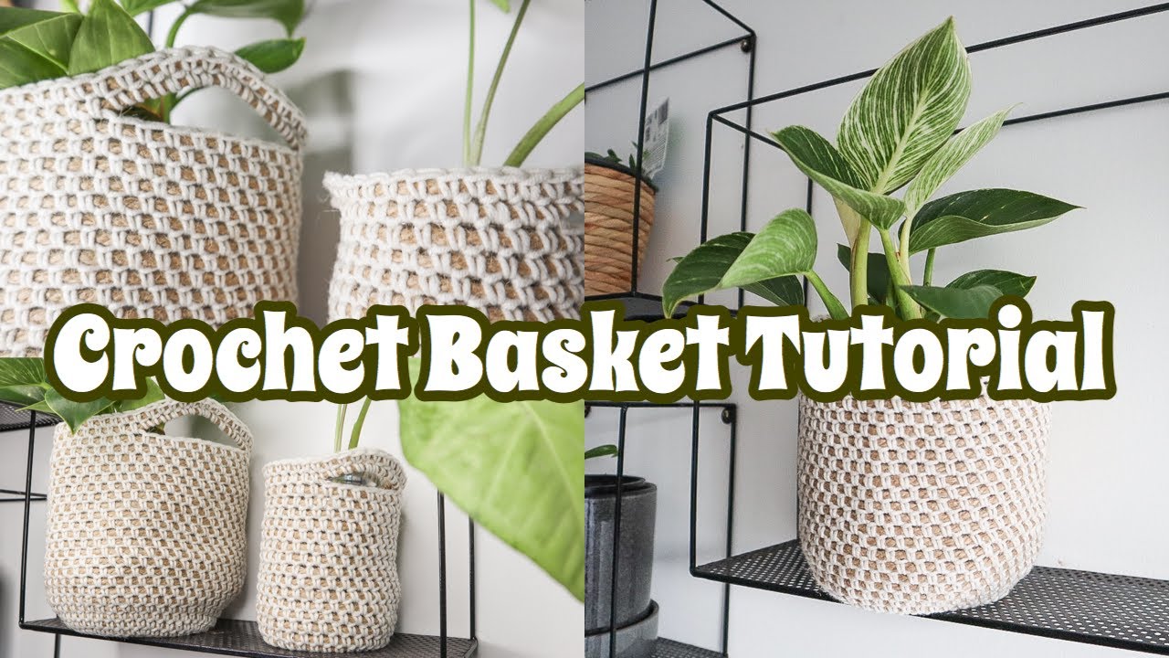 How to Make a Crochet Basket for Plants - A BOX OF TWINE