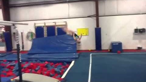 Front handspring front layout 1 1/2 twist