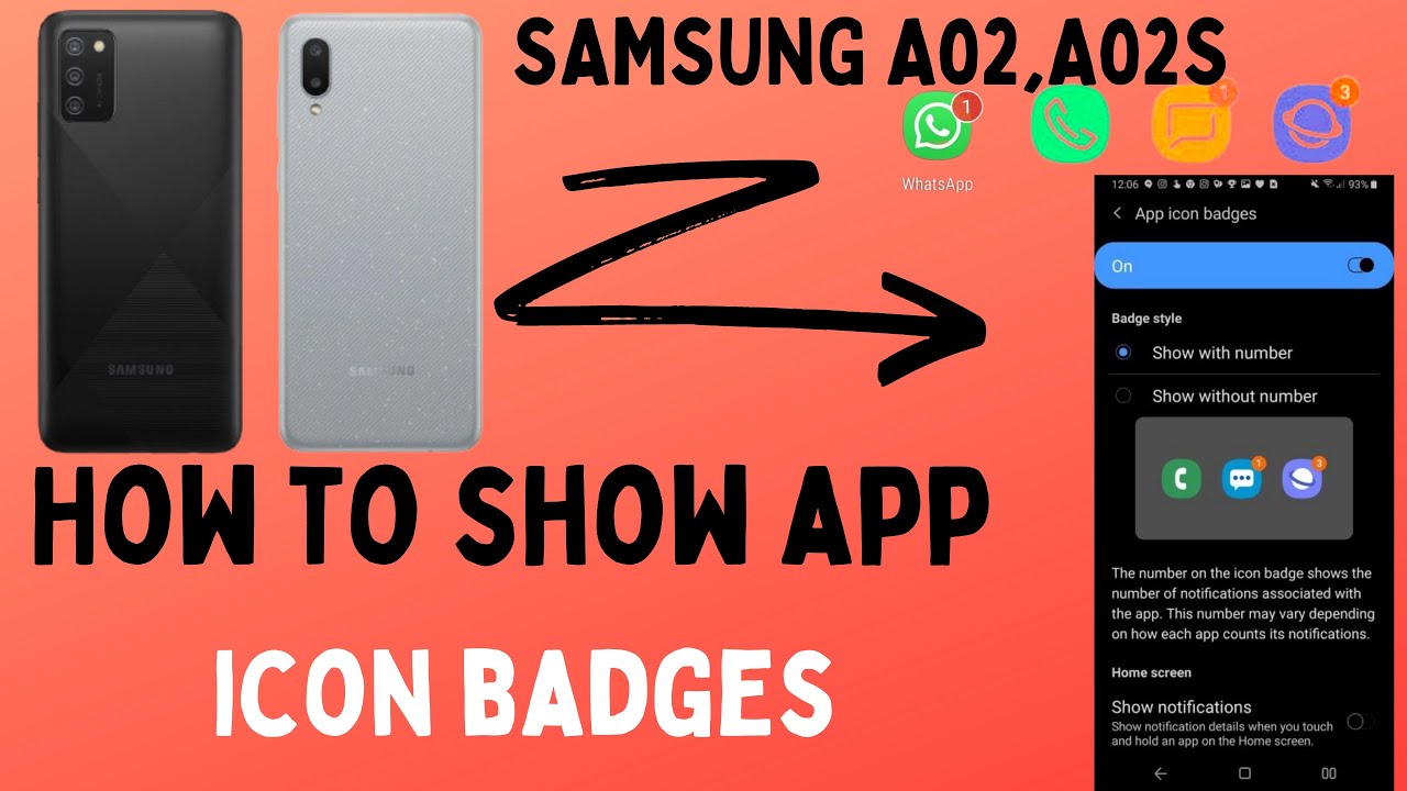 How to enable app icon badges in Samsung Galaxy a02