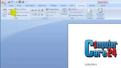 How to enable and create macro features in Microsoft Word 2007 - edit macros and visual basic code