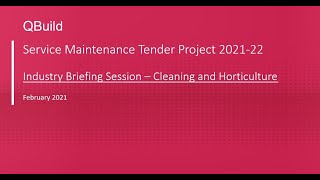 QBuild Soft Service Maintenance - Industry Briefing Session screenshot 5