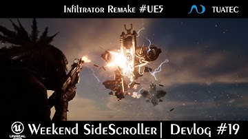 Infiltrator Drone Hit Reactions - Weekend Side Scroller | #UE5 Devlog #19