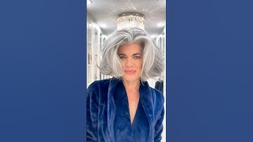 GRAY HAIR ON POINT | NiKOL Johnson #hairroutine #grayhair #hairvolume