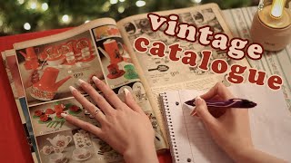 ASMR Vintage Catalogue Flip Through - (page turning and crinkle notebook, whisper)