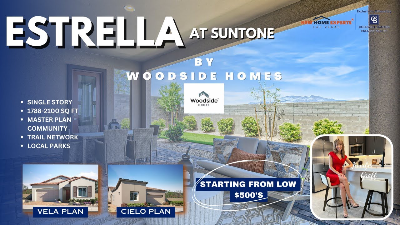 ESTRELLA AT SUNSTONE by WOODSIDE HOMES in Northwest LAS VEGAS YouTube